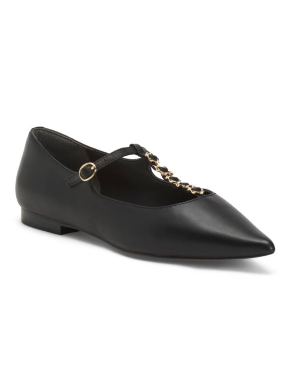 LINEA PAOLO Leather T-strap Ballet Flats